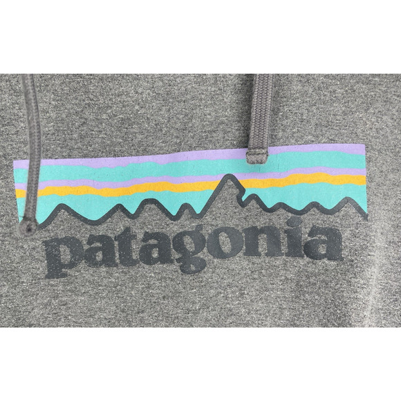 Patagonia Sweater Womens XL Gray & Pastel P6 Logo Uprisal Hoody Casual Normcore - Picture 9 of 11